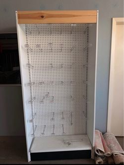 Retail Pegboard Display Shelf with Hooks