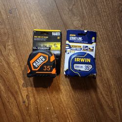 New Irwin 35' Tape Measure New 35' Irwin Tape 