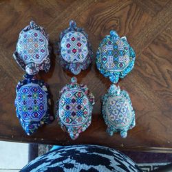 Hand stitched turtles