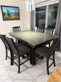 Gray dining  table set