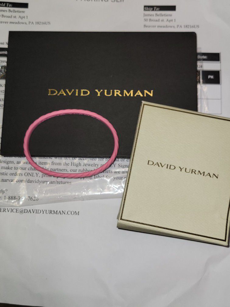 David Yurman Limited Edition Pink [6mm] Bracelet Unisex + Ring Sizer