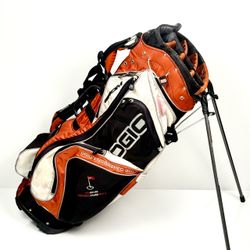 OGIO Woode 8-Way Divider Grom Stand Bag Orange/Black/White Carry Bag Straps