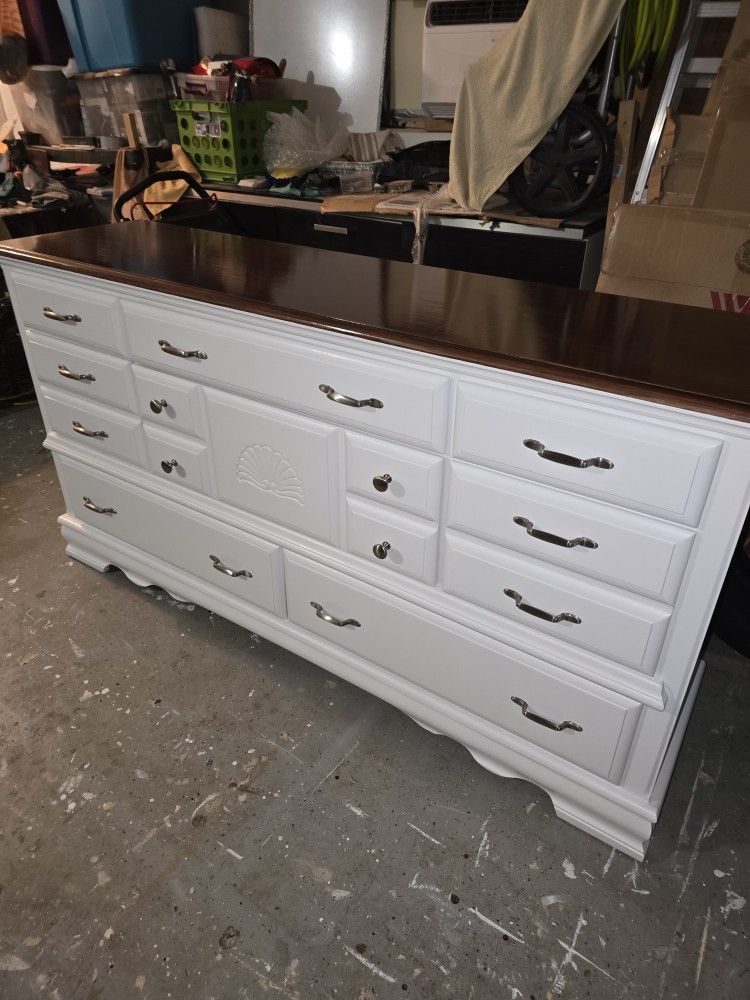 Refinished Solid Wood Dresser 