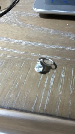 Silver ring with stone