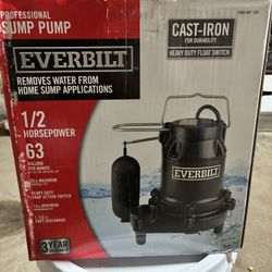 Brand New Never Openen Sump Pump 1/2 Horse 