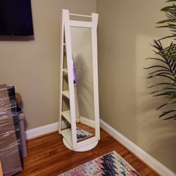 Revolving Mirror And Shelves 