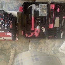 Toolkit with wall drill