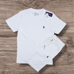 Brand new all white polo short Sets