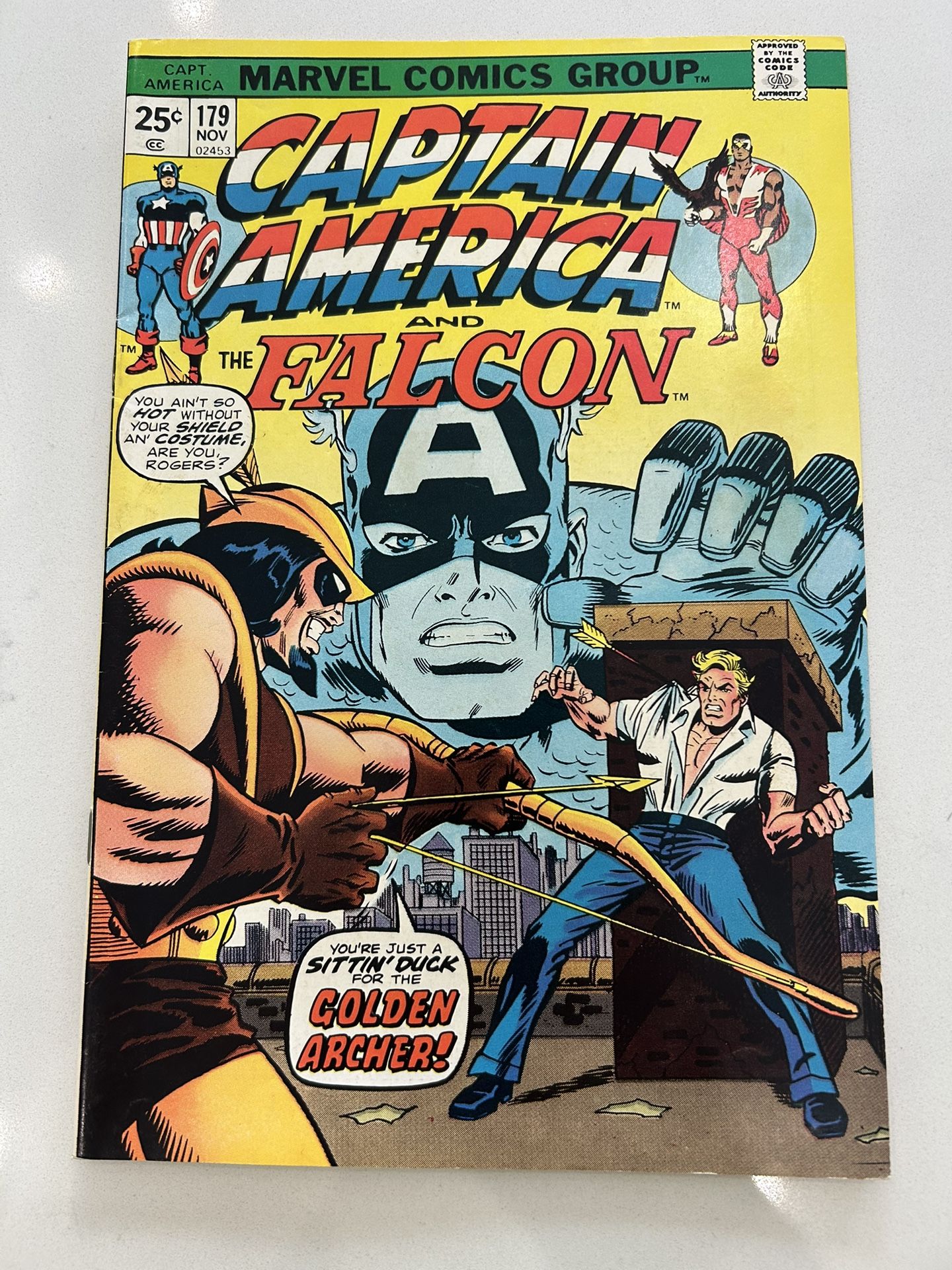 Captain America 179 1st app Golden Archer FN/VF, 🔑 Value Stamp Series A #52- Quicksilver