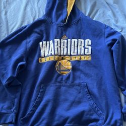 Adidas Mens Long Sleeve Golden State  Warriors Hoodie 