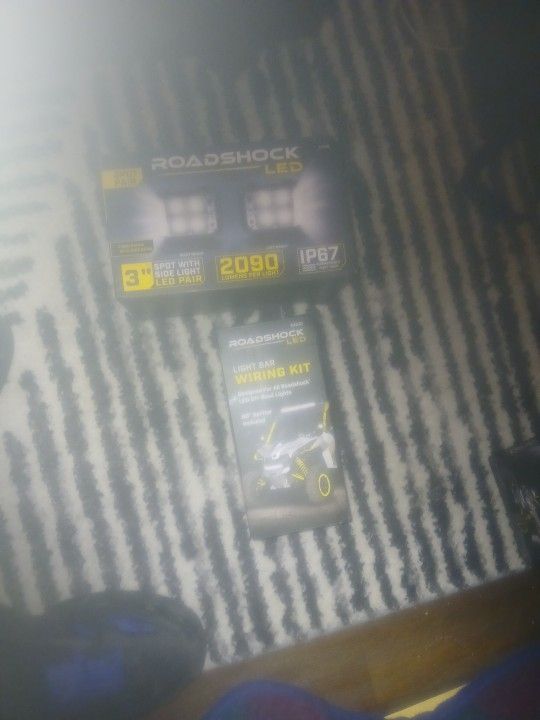 Roadshock 3 inch LED Spot Light with Side Light And Wiring Harness