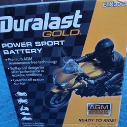 Motorcycle Battery Duralast GOLD