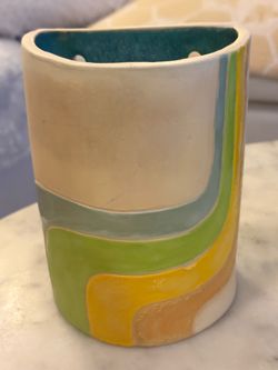 Handmade Modern Ceramic Wall Sculpture Signed JAL ’21