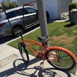 Beach Cruiser With Ape Hanger Handle Bars 