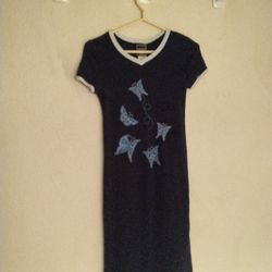 Girls Butterfly Tshirts Dress Long (12)
