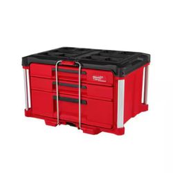 Milwaukee PACKOUT 22 in. Modular 3-Drawer Multi Drawer Tool Box 