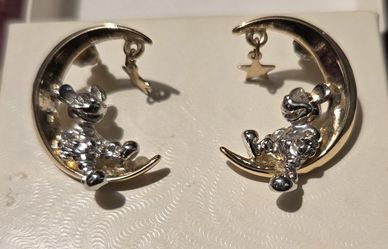 Mickey Mouse On Moon Earrings