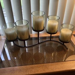 Decorative 5 Candle Centerpiece 