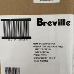 Breville Oracle Touch Espresso Coffee Machine Brand New