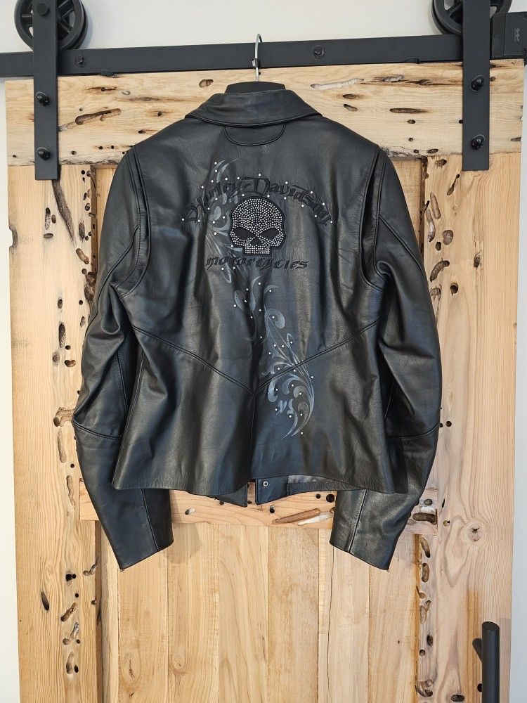 Harley Davidson Women's WICKED Willie G Skull Leather Jacket