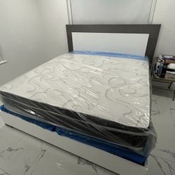 New Sealy King Size California Mattress + Box Spring 13 Inches 