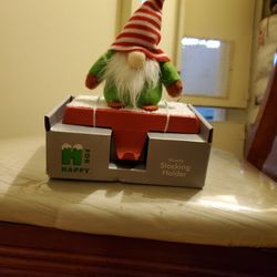 BEE & WILLOW GNOME STOCKING HOLDER