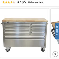 TRINITY 48" Stainless Steel Rolling Workbench