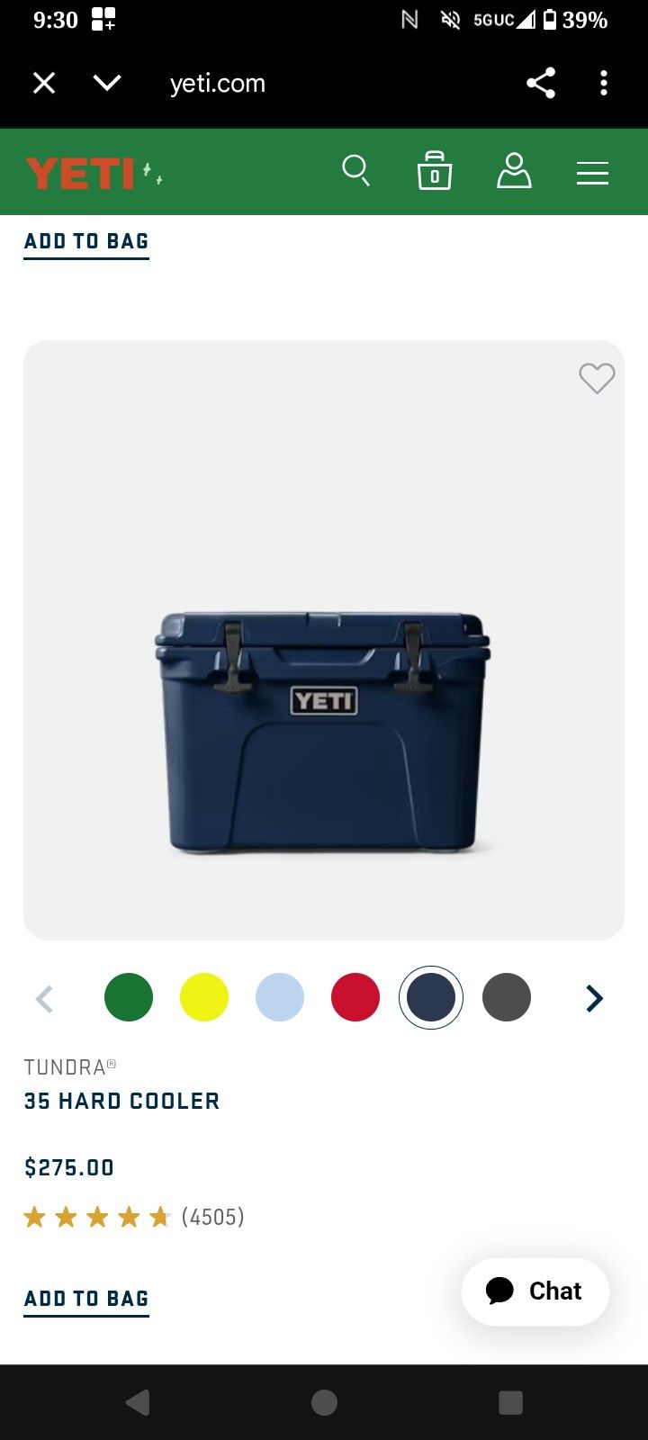 YETI TUNDRA 35 COOLER