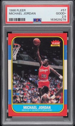 1986 FLEER #57 MICHAEL JORDAN PSA 2.5