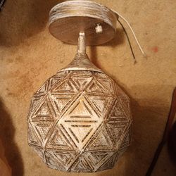 Unique Gold And White Octagon Looking Light Fixture