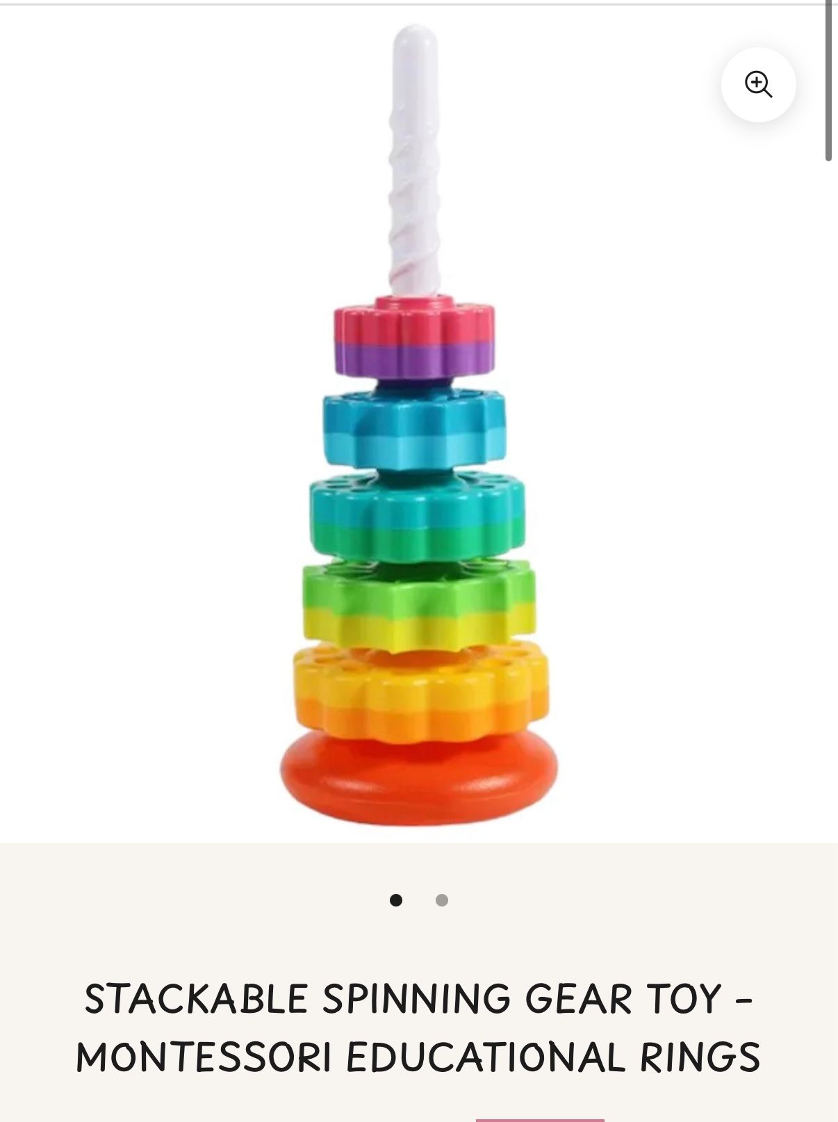 Stackable Spinning Montessori Toy