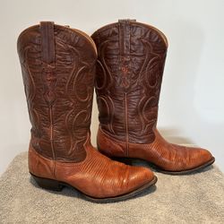 Vintage Los Altos Women’s Leather And Lizard Cowboy Boots 