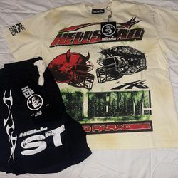 Hellstar Shirt & Shorts Sz L New W Tags 