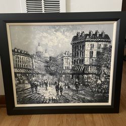 Black & White French/Parisian Painting 