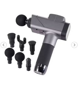 Deep tissue massage gun with attachments and case ( brand new/ unopened)