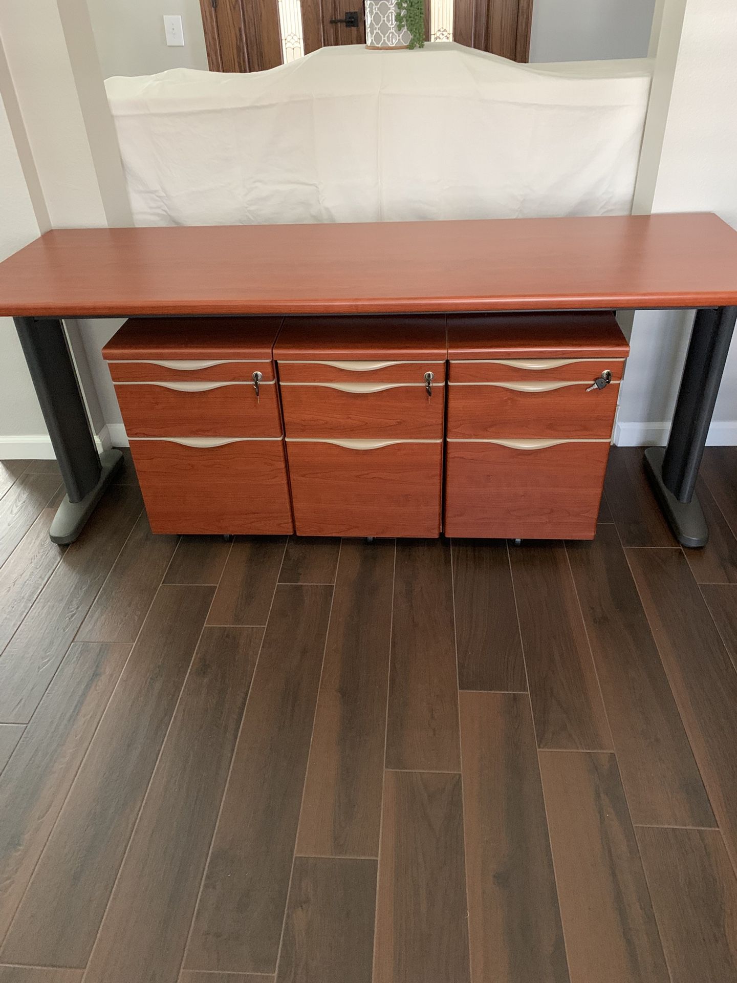 Table And Storage Cabinets