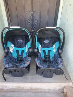Twin Evenflo Infant Car Seat With Bases Expiration 2034, $75 For Both, Or $40 Each