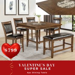 6 PC DINING TABLE SET 