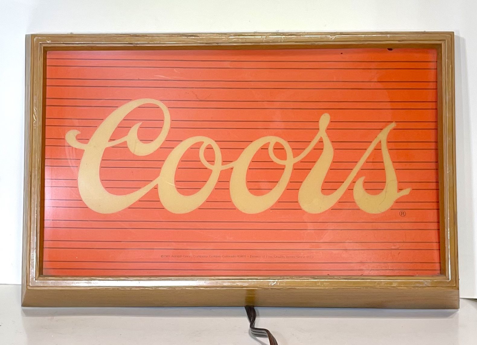 Vintage 80’s Colors Light Up Sign 