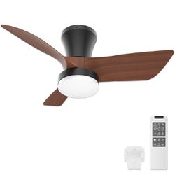 30 Inch Ceiling Fans with Lights Flush Mount