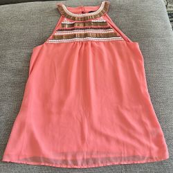 Never Worn Light Orange Top With Size S. 
