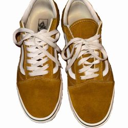 Vans Old Skool Men's Size 11.5 Suede Low Top Skate Shoes Sneakers Golden Yellow