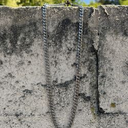 Flat Curb Chain 925 Silver 24in 