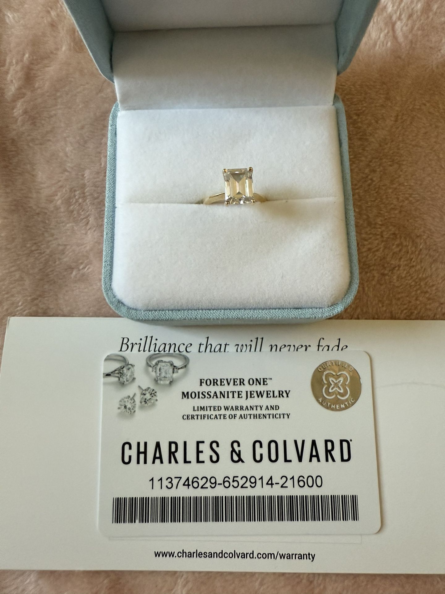 2.52 Carat Moissanite 14k Gold Ring 