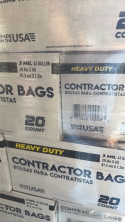 Por caja) Per Box )Contractor bags/ bolsas  20count