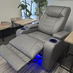 Leather Power Recliner 