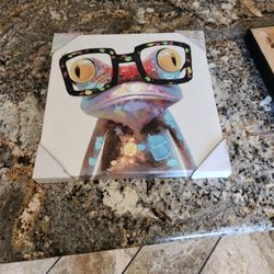 16"×16" Canvas Frog Painting 