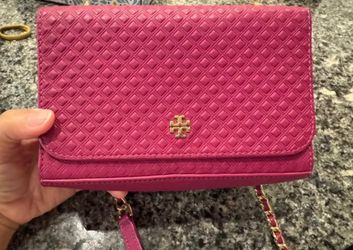 Tory Burch Pink Quilted Crossbody Bag