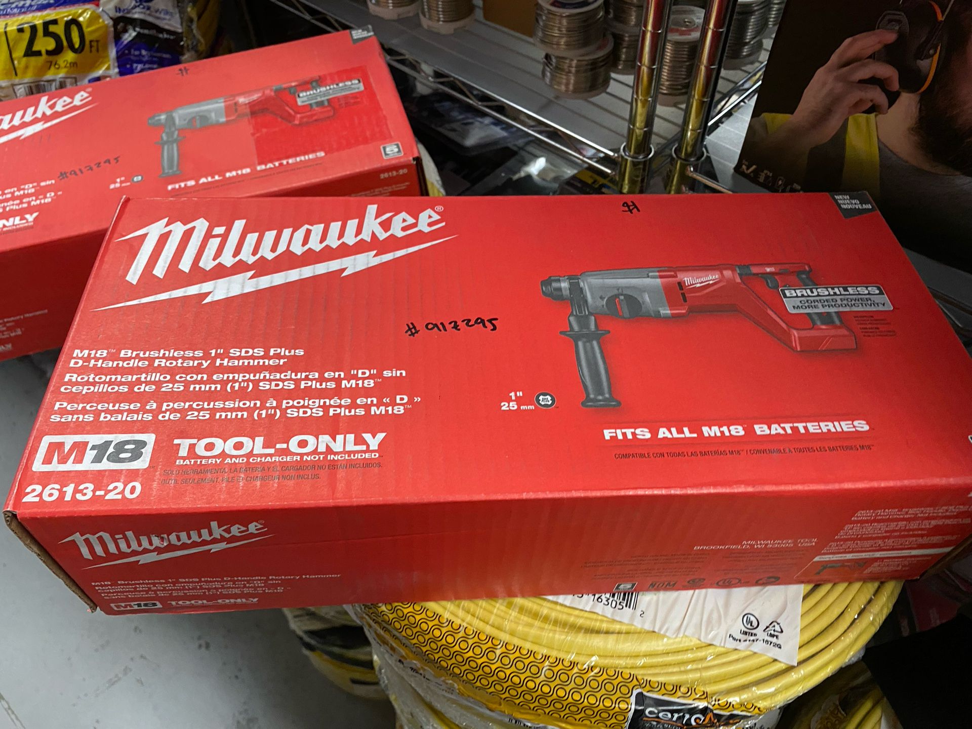 Milwaukee M18 18V Lithium-Ion Brushless Cordless 1 in. SDS-Plus D-Handle Rotary Hammer (Tool-Only)