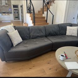 Bloomingdale’s Chateau d’Ax Leather Sectional